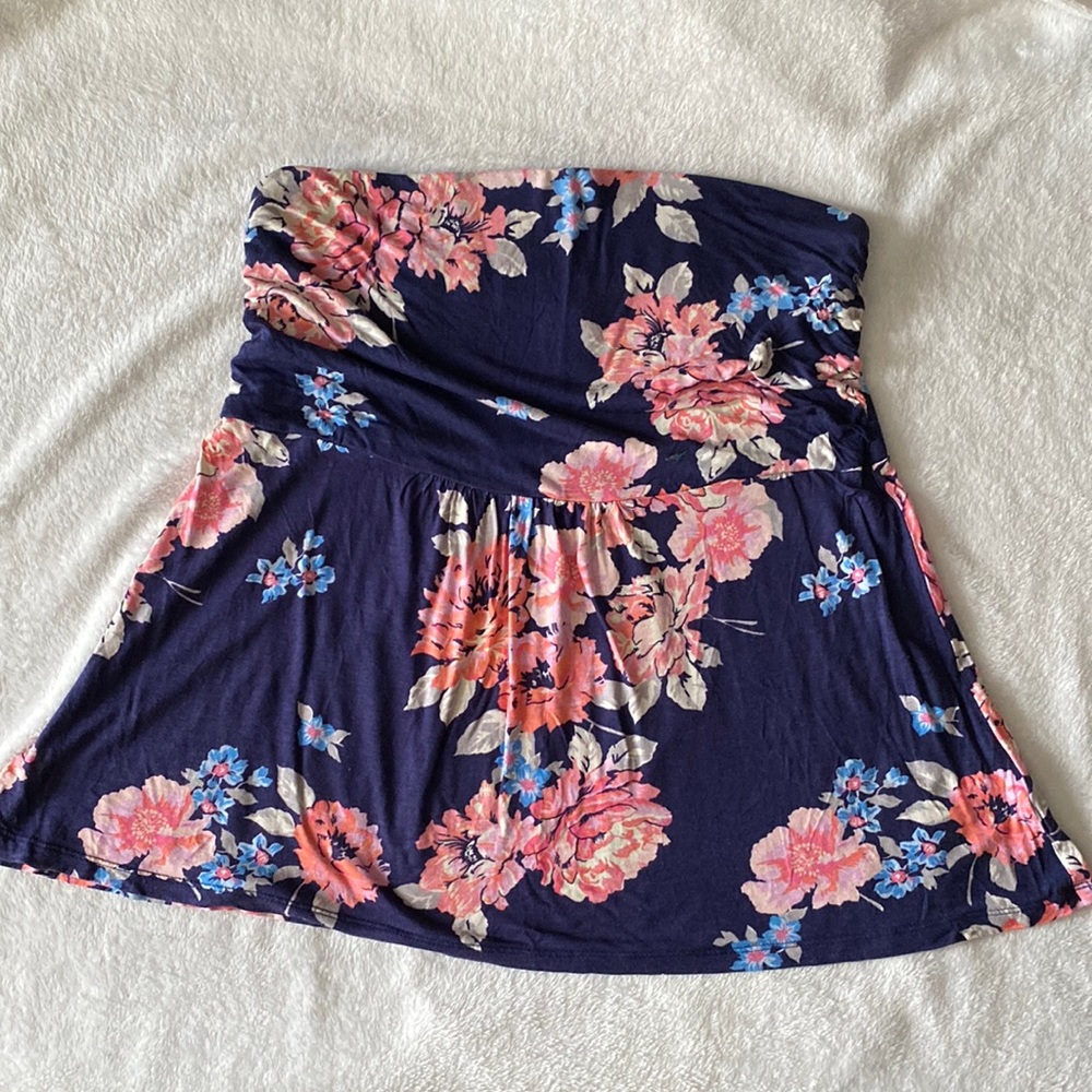 Old Navy plus size strapless floral top